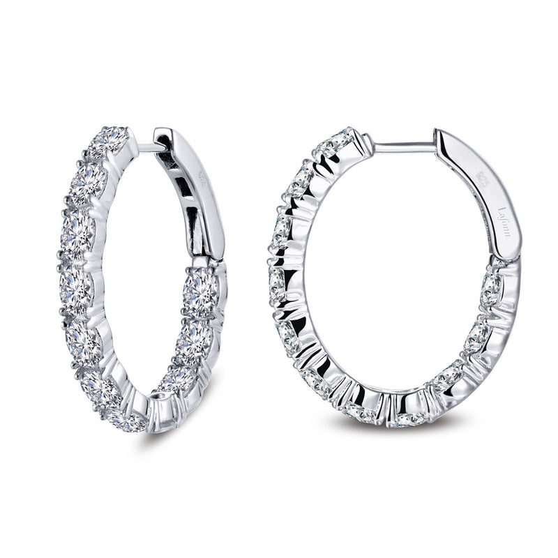 4.4 CTW Oval Hoop Earrings