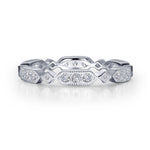 Alternating Milgrain Stackable Eternity Band