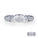 Alternating Milgrain Stackable Eternity Band